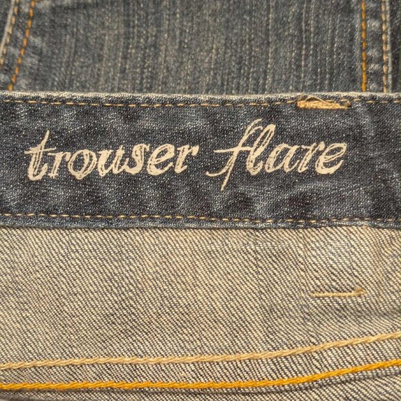 Calvin Klein Trouser Flare Boot Cut Jeans Womens 6 Dark Wash Pullon Denim - Picture 3 of 10